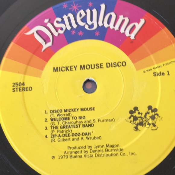 Old Mickey Mouse Disco 78 vinyl record. Old but in very good condition. - Picture 2 of 3